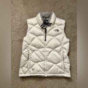 North Face White vest, good condition